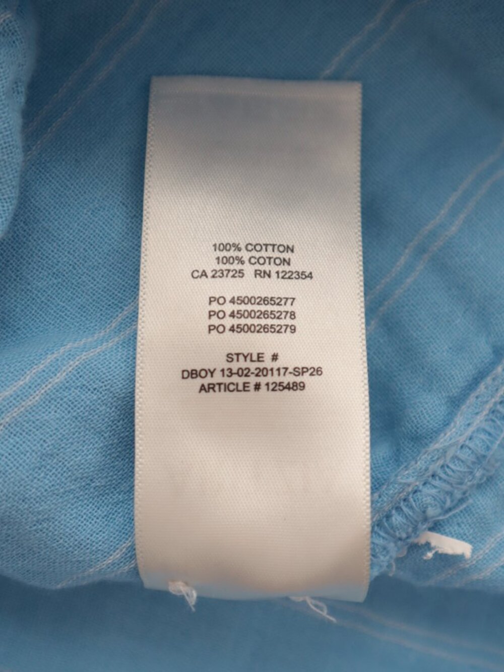 Aritzia Little Moon Blue Striped Cotton Gauze Button Front Shirt | S - Picture 3 of 5